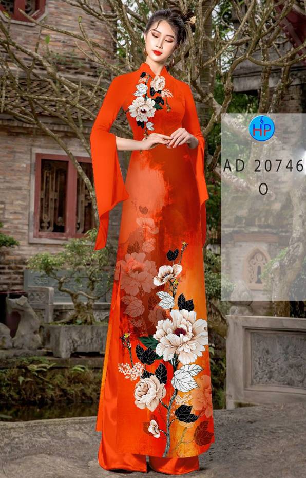 Vải Áo Dài Hoa In 3D AD 20746 48